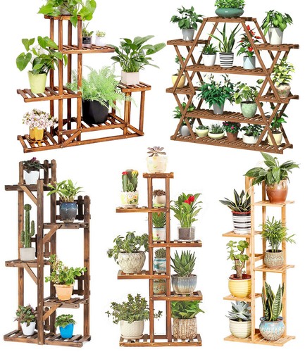 Muti style wooden plant stand - muti-style,