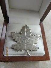 Silver Leaf Brooch, Weight 3.3 g, Width 3.5cm ,