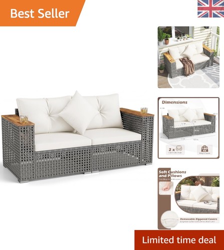 Rattan garden sofa set - set, 2-piece