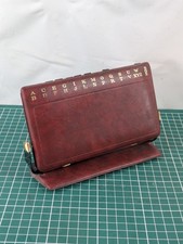 Vintage Red Faux Leather Fingertip Flip Address Book 
