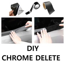 Vinyl Wrap Chrome Delete Car Trim Tape Gloss Black Matt Carbon Roll Dechroming