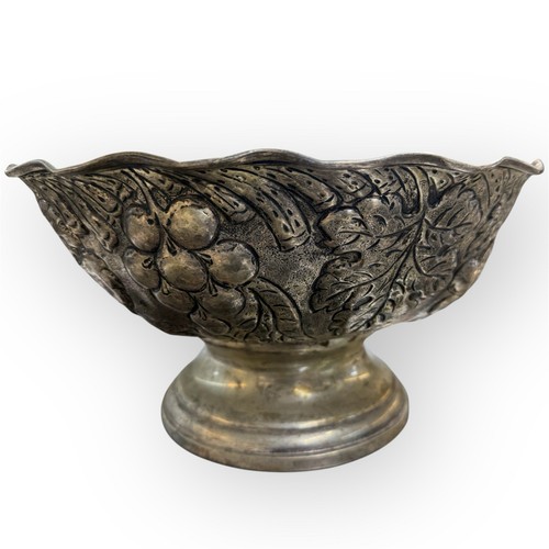 Large silver plate hammered - large,