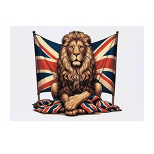 'Proud Lion With Union Jack'