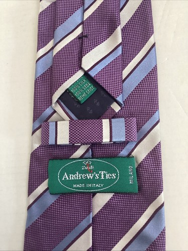 Purple striped 100 silk - 100%, tie