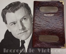 Vintage 1950s Leather Passport