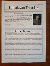 Signed George Band - Sir Edmund Hillary Himalayan Trust Newsletter 13 2006/7