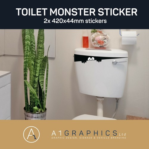 Toilet monster funny - toilet, vinyl