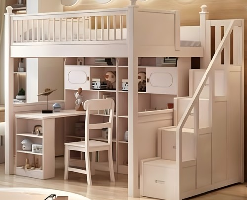 Bunk bed white - bed, with