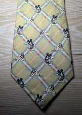 Disneyland Paris Vintage  Pluto Mickey Mouse Tie 100% Silk - Used Good Condition