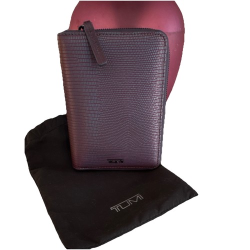 Tumi purple textured leather - purple,