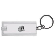 'Two Lhasa Apso Dogs' LED Keyring Torch (KT00047264)