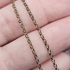 Antique Rolled Gold Fine Belcher Chain Necklace 40cm 1.9g