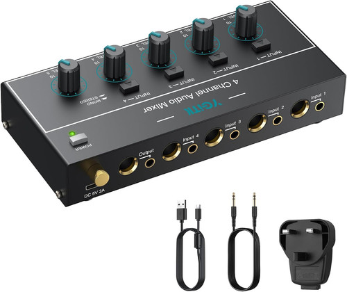 Channel stereo mixer - 4-channel, with