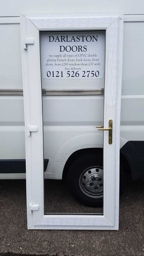 White upvc single door - white,