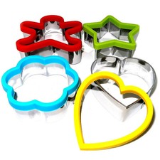 Kids Sandwich Cutter Shapes Egg Cookie Biscuit Pastry Baking Stainless Steel x1