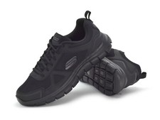 Skechers Mens Track Scloric Memory Foam Trainers 52631/BBK Plain Black Trainers