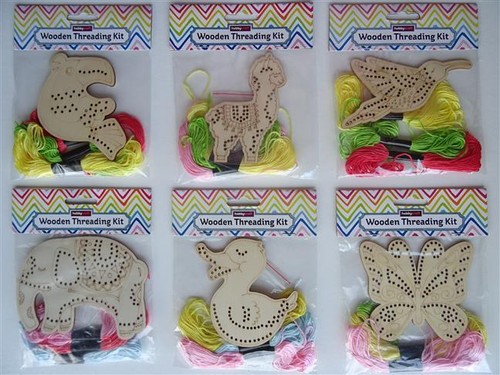 Wooden threading kit toucan - kit,