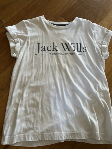 Jack wills white shirt with - white, t-shirt
