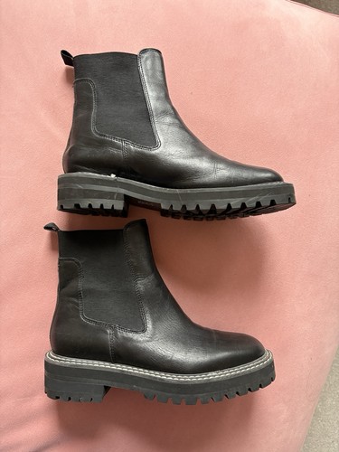 Black leather chelsea - m&s,