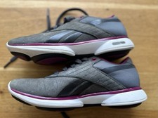 Reebok EasyTone PlayDry Smoothfit LaceUp Trainers Grey Hot Pink Size UK 4 EUR 37