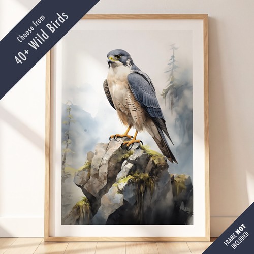 Watercolour style bird print - style,