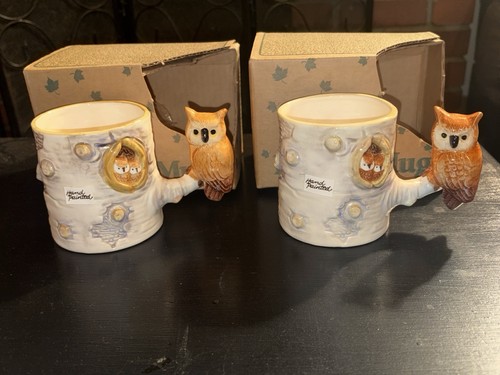 Bergschrund owl tree mug - mug, set