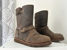 UGG Australia Ladies Brown Noira Waterproof Leather Boots, UK8.5 VGC
