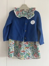 Baby Girls NEXT 12-18 Months Dress Cardigan Outfit Set Flowers Floral BNWT