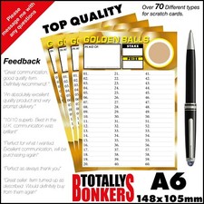 A6 FUNDRAISING SCRATCH CARDS -