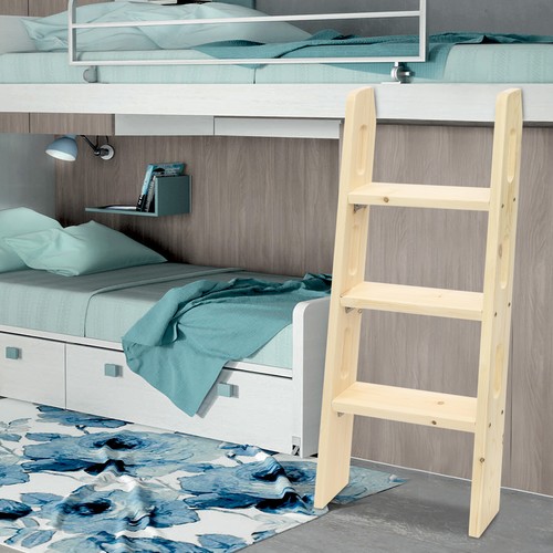 Solid wood bed - solid, steps