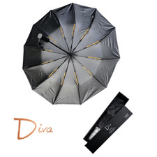 Diva Umbrella | Windproof | Auto-Open/Close | Compact | 12-Ribs & Extra-Strong