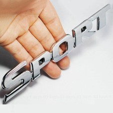 1Pc SPORT Logo 3D Metal Emblem Badge Car Stickers Trunk Fender Decal Accessories