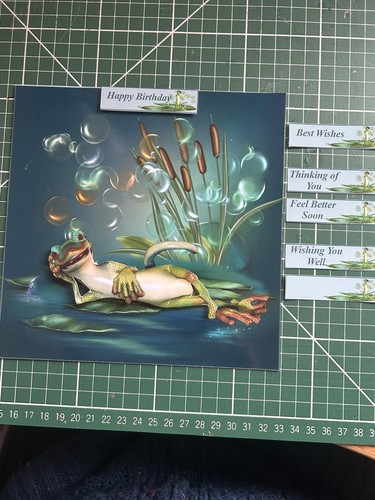 Handcrafted gecko card - 3d,
