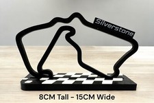F1 Silverstone Mini 3D Track Outline with Free Custom Stand 8x15x5CM - Formula 1