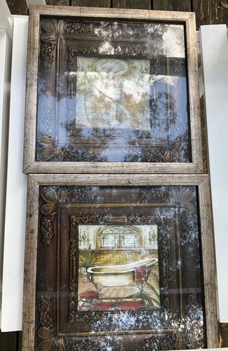 Bathroom decor wall - decor, framed