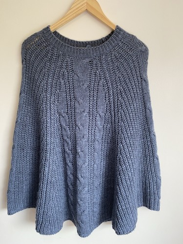 Women poncho blue - women’s, poncho,