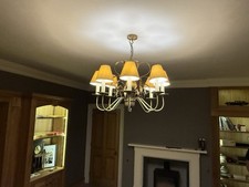Jim Lawrence , Old Gold Chandelier 8 Light Fittings