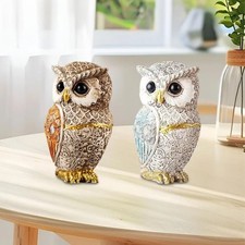 Owl Statue Resin Owl Ornaments Animal Sculpture Bird Statue Desktop Ornaments