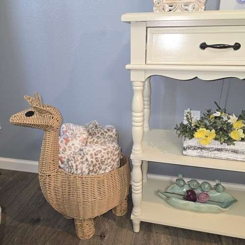 Large wicker rattan giraffe - wicker,