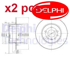 Pcs rear brake disc set - rear,