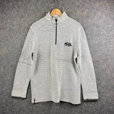 Weird Fish Jumper Mens Medium Macaroni Knit 1/4 Zip Pullover Sweatshirt