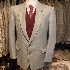 Vintage Mens Plain Tweed