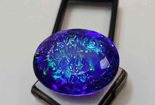 Monarch fire opal - opal, cut
