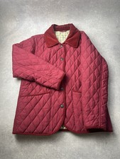 John Partridge Quilted Red Female Jacket Size Small (hand Made In England) 0053