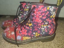 Doc Martens Floral Pattern Design Boots UK Size 2.5 US 3.3 Euro 35 