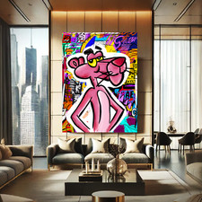 Colourful Pop Art Canvas Pink