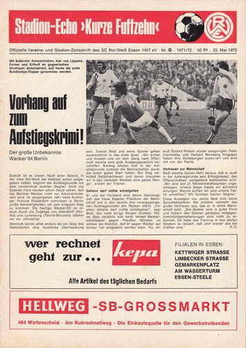 Essen wacker 04 - 22.5.72, rw