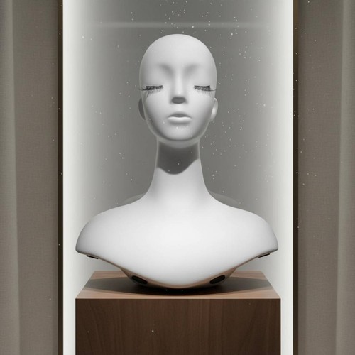 Mannequin head with - with, shoulders