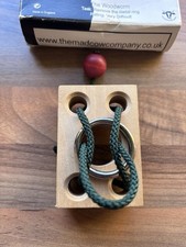Wooden Puzzle Game Toy ‘ The Woodworm’ Very Difficult Ranking Brain Teaser Boxed
