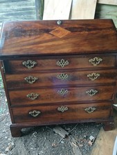 An Antique Good Quality Georgian Mahogany Bureau Desk 